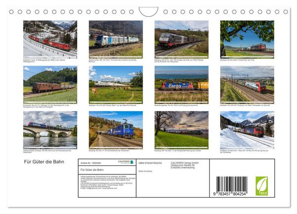 Produktbild: F&uuml;r G&uuml;ter die Bahn (Wandkalender 2026 DIN A4 quer), CALVENDO Monatskalender
