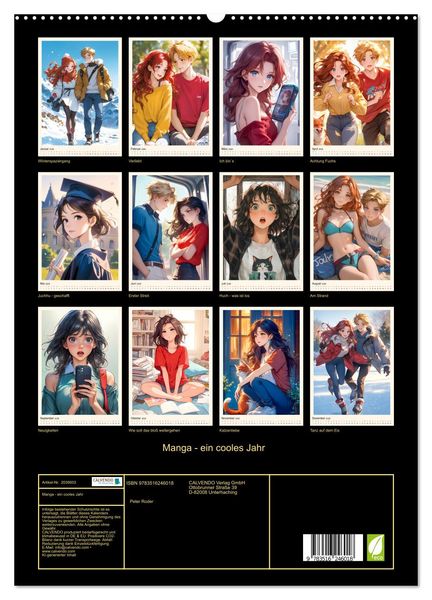 Produktbild: Manga - ein cooles Jahr (hochwertiger Premium Wandkalender 2026 DIN A2 hoch), Kunstdruck in Hochglanz
