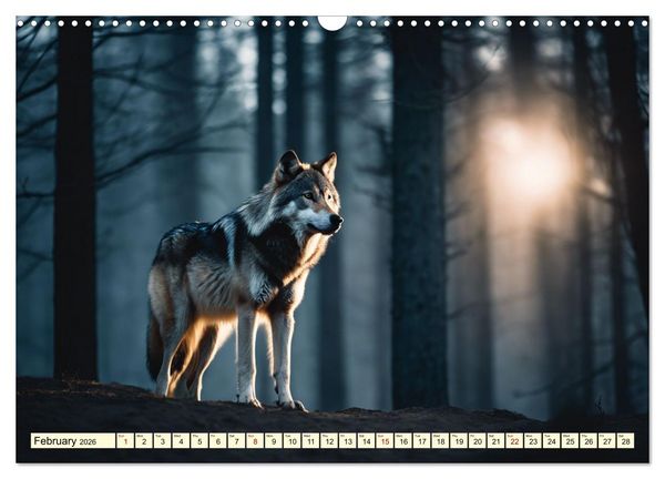 Produktbild: A year among wolves (Wall Calendar 2026 DIN A3 landscape), CALVENDO 12 Month Wall Calendar
