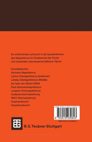 Produktbild: Quantentheorie des Magnetismus