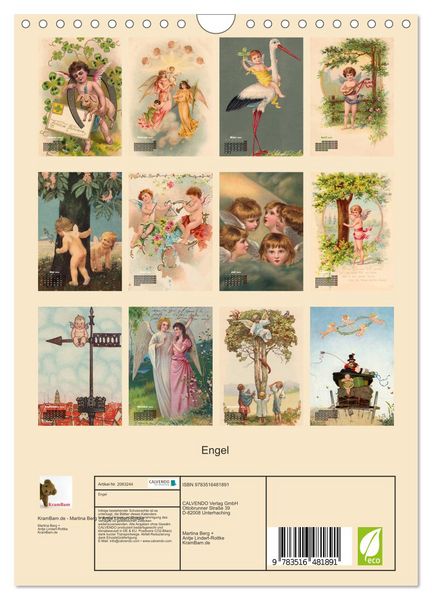 Produktbild: Engel (Wandkalender 2026 DIN A4 hoch), CALVENDO Monatskalender