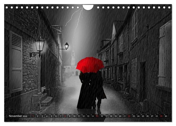 Produktbild: Rot wie die Liebe by Mausopardia (Wandkalender 2026 DIN A4 quer), CALVENDO Monatskalender