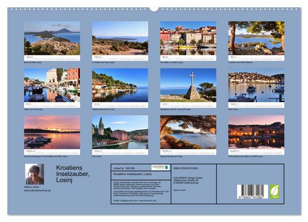 Produktbild: Kroatiens Inselzauber, Losinj (hochwertiger Premium Wandkalender 2026 DIN A2 quer), Kunstdruck in Hochglanz