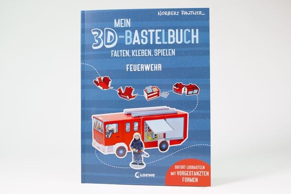 Produktbild: Mein 3D-Bastelbuch - Falten, kleben, spielen - Feuerwehr