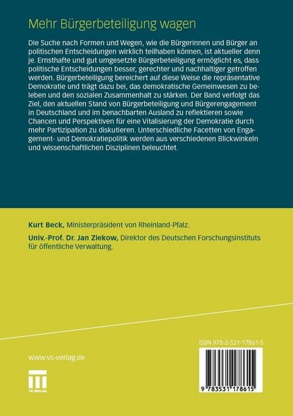 Produktbild: Mehr B&uuml;rgerbeteiligung wagen