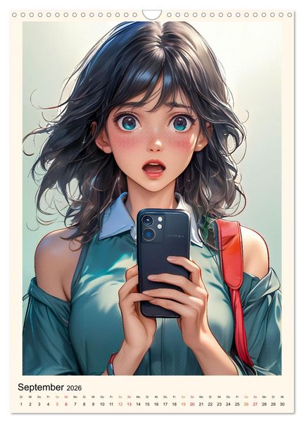 Produktbild: Manga - ein cooles Jahr (Wandkalender 2026 DIN A3 hoch), CALVENDO Monatskalender