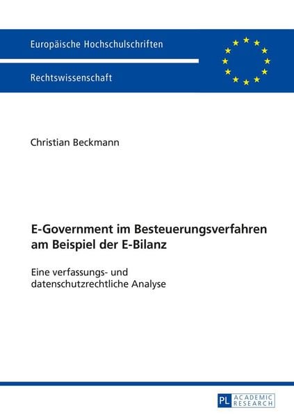 Produktbild: E-Government im Besteuerungsverfahren am Beispiel der E-Bilanz