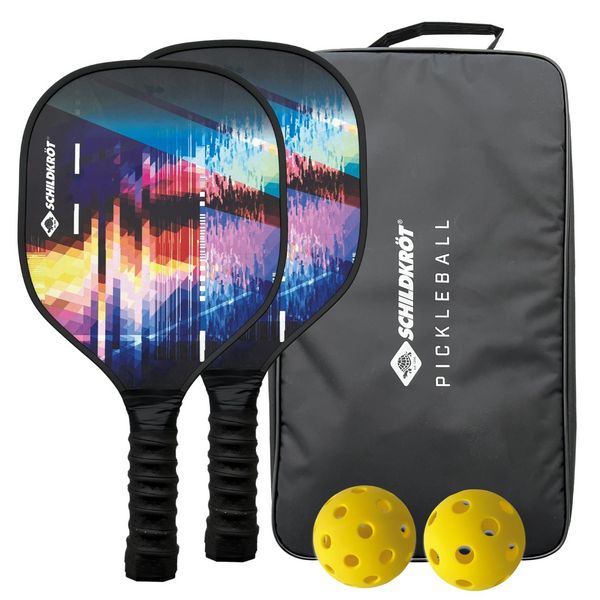 Produktbild: Schildkr&ouml;t 970160 - Pickleball Set mit 2 Schl&auml;gern, 2 B&auml;lle und Tasche