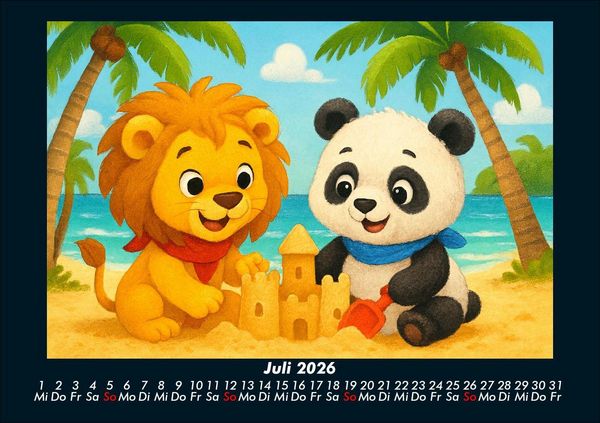 Produktbild: Buschi und Pippin - Abenteuer in Asien 2026 Fotokalender DIN A5
