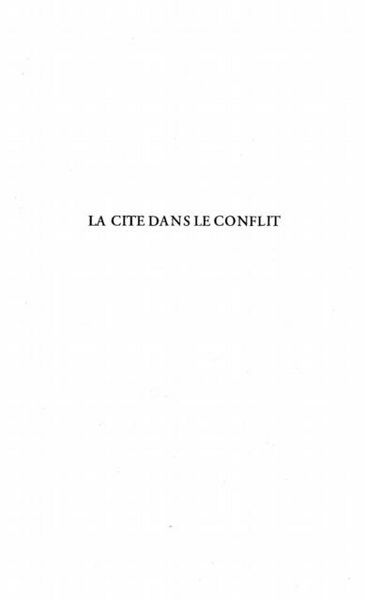 Produktbild: La Cite dans le Conflit