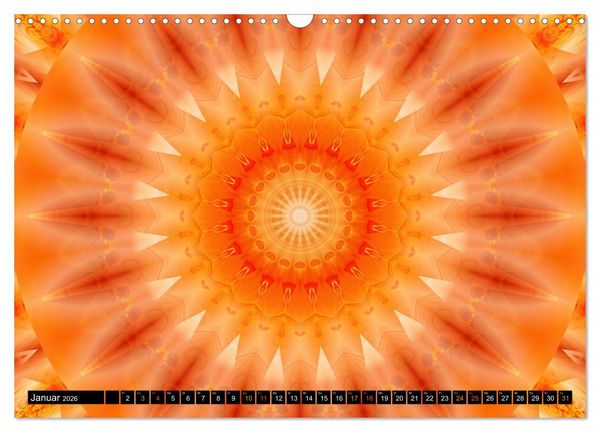 Produktbild: Energie - Mandalas in orange (Wandkalender 2026 DIN A3 quer), CALVENDO Monatskalender