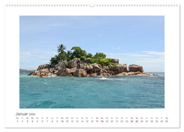 Produktbild: Seychellen - unterwegs mit Julia Hahn (hochwertiger Premium Wandkalender 2026 DIN A2 quer), Kunstdruck in Hochglanz
