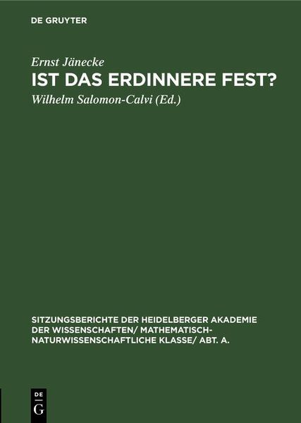 Produktbild: Ist das Erdinnere fest?