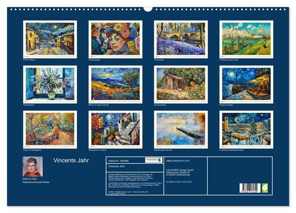Produktbild: Vincents Jahr (Wandkalender 2026 DIN A2 quer), CALVENDO Monatskalender