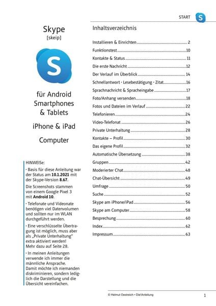 Produktbild: Die Anleitung f&uuml;r Skype