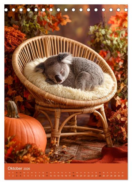 Produktbild: Workaholic - Mach mal Pause und chill wie ein Koala (Tischkalender 2026 DIN A5 hoch), CALVENDO Monatskalender