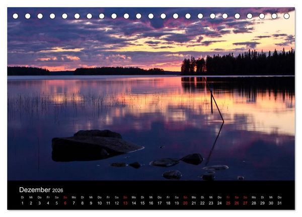 Produktbild: Finnland - Land der tausend Seen (Tischkalender 2026 DIN A5 quer), CALVENDO Monatskalender