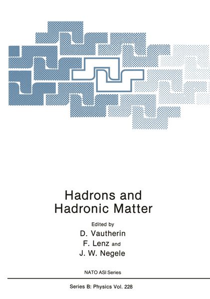 Produktbild: Hadrons and Hadronic Matter