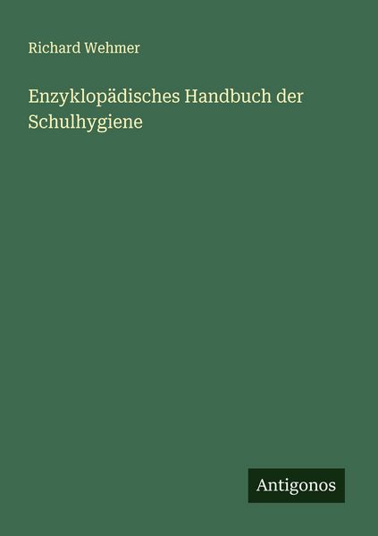 Produktbild: Enzyklop&auml;disches Handbuch der Schulhygiene