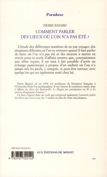 Produktbild: Bayard, P: Comment parler des lieux ou l'on n'a pas &eacute;t&eacute; ?