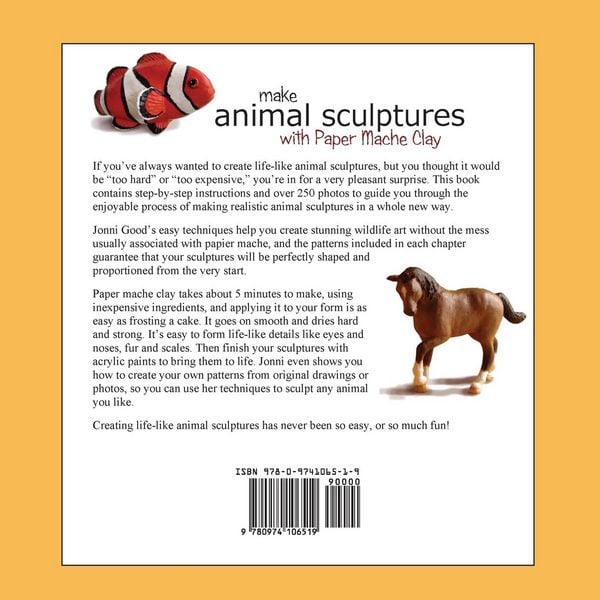 Produktbild: Make Animal Sculptures with Paper Mache Clay: How to Create Stunning Wildlife Art Using Patterns and My Easy-To-Make, No-Mess Paper Mache Recipe