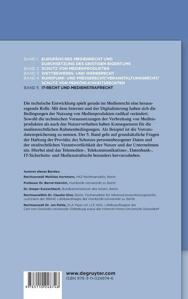 Produktbild: Medienrecht / IT-Recht und Medienstrafrecht