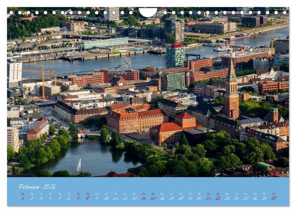Produktbild: Kiel aus der Luft - Die Stadt an der F&ouml;rde aus dem Ballon fotografiert (Wandkalender 2026 DIN A4 quer), CALVENDO Monatskalender