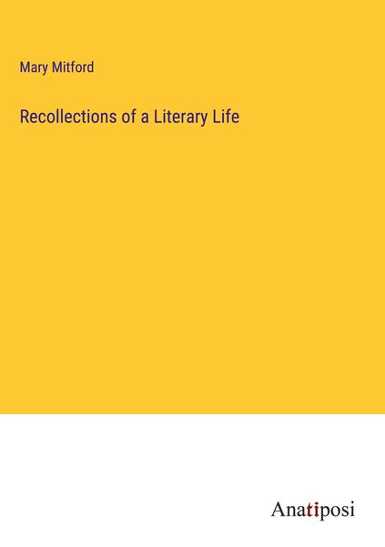Produktbild: Recollections of a Literary Life