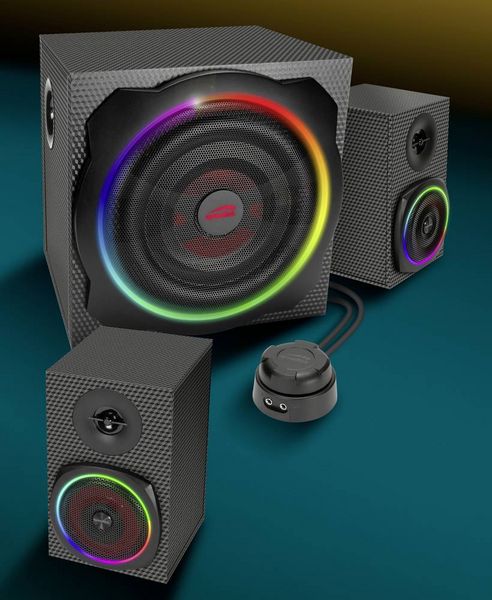 Produktbild: SPEEDLINK GRAVITY CARBON RGB 2.1 Subwoofer System, black