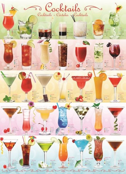 Produktbild: Puzzle 1000 Teile - Cocktails
