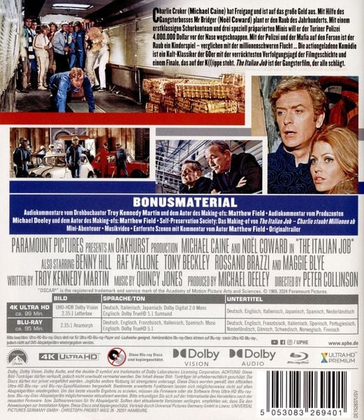 Produktbild: The Italian Job - Charlie staubt Millionen ab (4K Ultra HD) (+ Blu-ray)