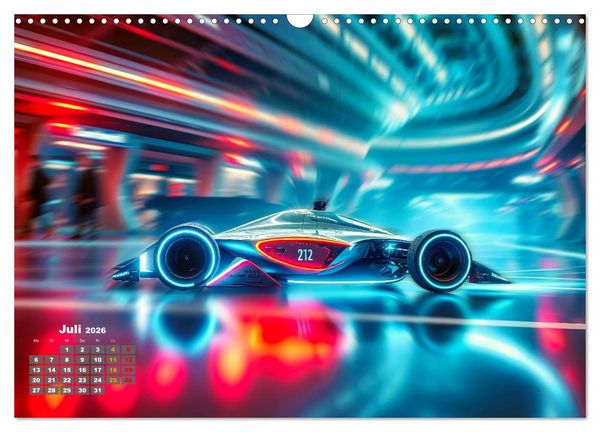Produktbild: Formel E futuristisch (Wandkalender 2026 DIN A3 quer), CALVENDO Monatskalender