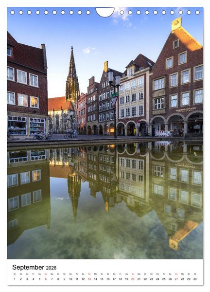 Produktbild: M&uuml;nster - Spiegelwelten einer Stadt (Wandkalender 2026 DIN A4 hoch), CALVENDO Monatskalender