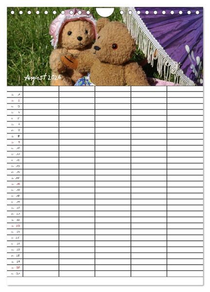 Produktbild: Der Teddyb&auml;ren-Familienplaner (Wandkalender 2026 DIN A4 hoch), CALVENDO Monatskalender