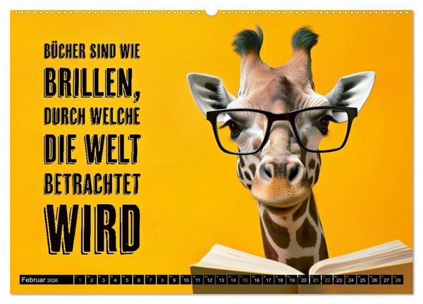 Produktbild: BRILLEN - coole Spr&uuml;che (hochwertiger Premium Wandkalender 2026 DIN A2 quer), Kunstdruck in Hochglanz