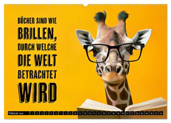 Produktbild: BRILLEN - coole Spr&uuml;che (Wandkalender 2026 DIN A2 quer), CALVENDO Monatskalender
