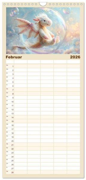Produktbild: Familienplaner 2026 - Das geheime Leben flauschiger Freunde mit 5 Spalten (Wandkalender, 21 x 45 cm) CALVENDO