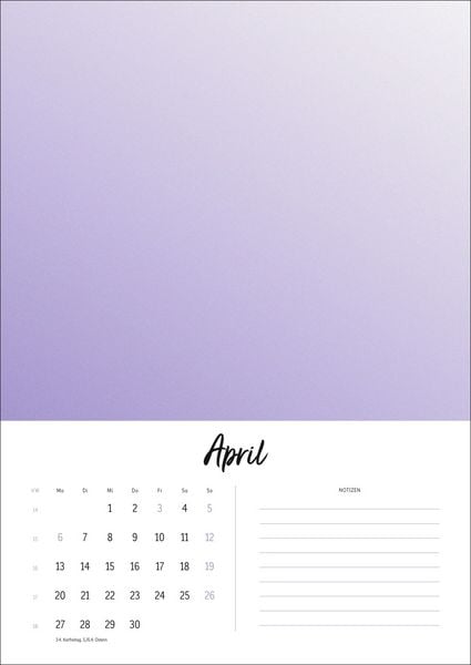 Produktbild: Kreativkalender Design A4 2026