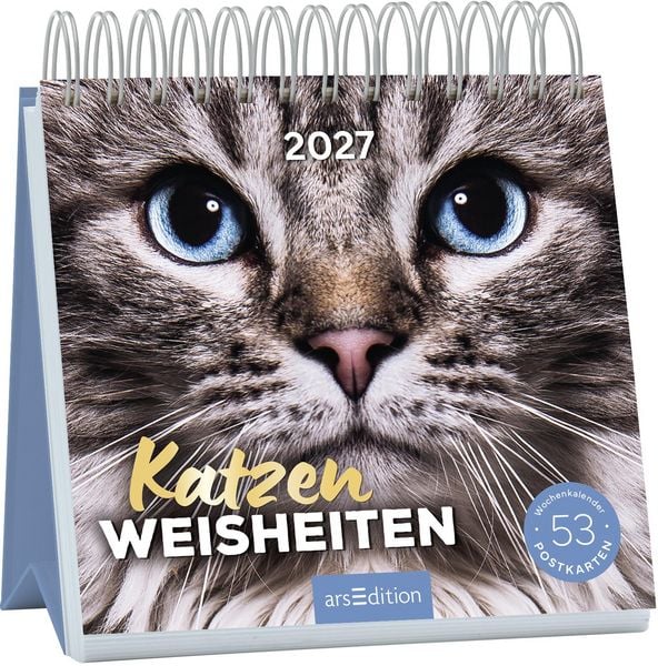 Produktbild: Postkartenkalender Katzenweisheiten 2027