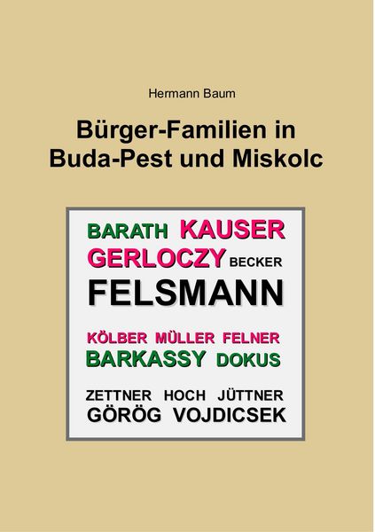 Produktbild: B&uuml;rger-Familien in Buda-Pest und Miskolc