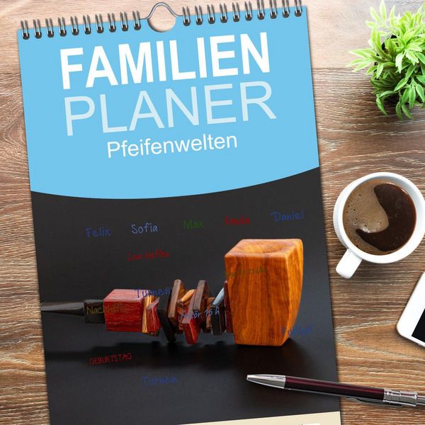 Produktbild: Familienplaner 2026 - Pfeifenwelten mit 5 Spalten (Wandkalender, 21 x 45 cm) CALVENDO