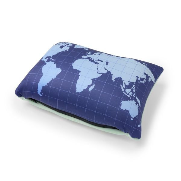 Produktbild: 2-in-1-Reisekissen Nackenhörnchen, "World Map"