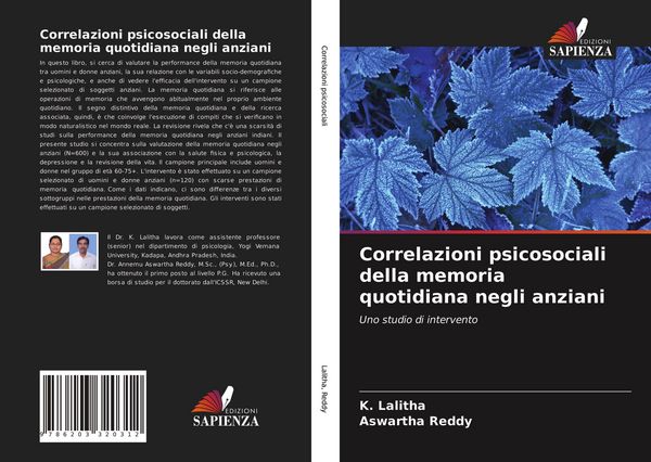 Produktbild: Correlazioni psicosociali della memoria quotidiana negli anziani