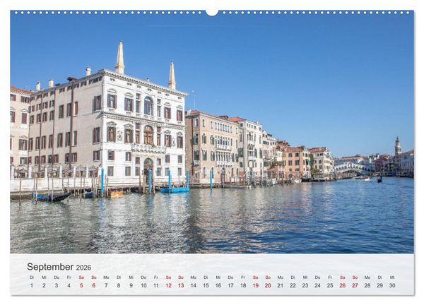 Produktbild: Venedig - Romantische Stadt am Canal Grande (hochwertiger Premium Wandkalender 2026 DIN A2 quer), Kunstdruck in Hochglanz