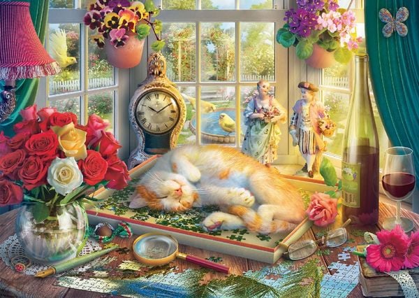 Produktbild: Schmidt Spiele 59789 - Puzzlezeit mit Katze, Puzzle Standard 1.000 Teile