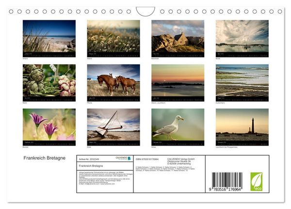 Produktbild: Frankreich Bretagne (Wandkalender 2026 DIN A4 quer), CALVENDO Monatskalender