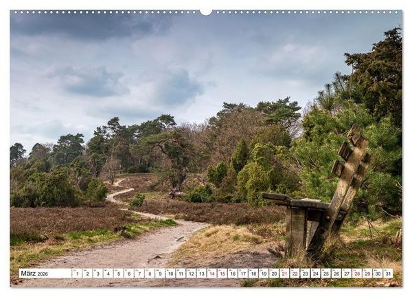 Produktbild: L&uuml;neburger Heide: Die Nordheide (hochwertiger Premium Wandkalender 2026 DIN A2 quer), Kunstdruck in Hochglanz