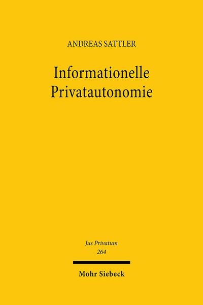Produktbild: Informationelle Privatautonomie