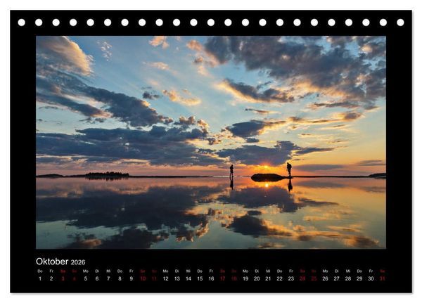 Produktbild: Finnland - Nordische Farbenspiele (Tischkalender 2026 DIN A5 quer), CALVENDO Monatskalender