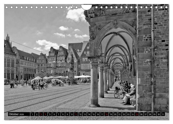 Produktbild: Historisches Bremen (Wandkalender 2026 DIN A4 quer), CALVENDO Monatskalender